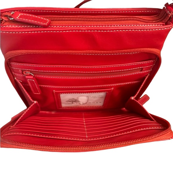 Levenger red leather crossbody - Picture 6 of 10